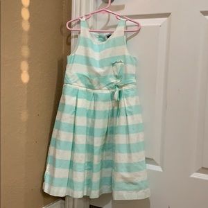 Janie and Jack teal striped dress